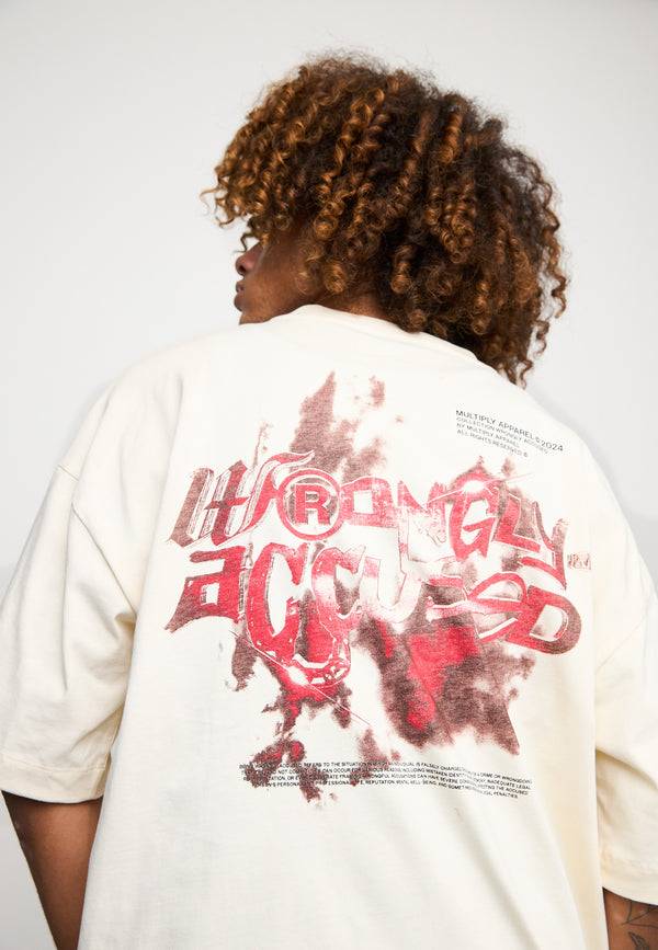 Multiply Spparel Oversize T-Shirt LIBEL Egret