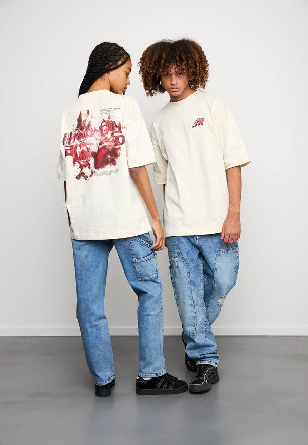 Multiply Spparel Oversize T-Shirt LIBEL Egret