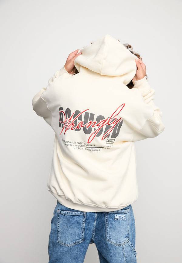 Multiply Spparel Oversize Zip Hoodie CHEATER Egret