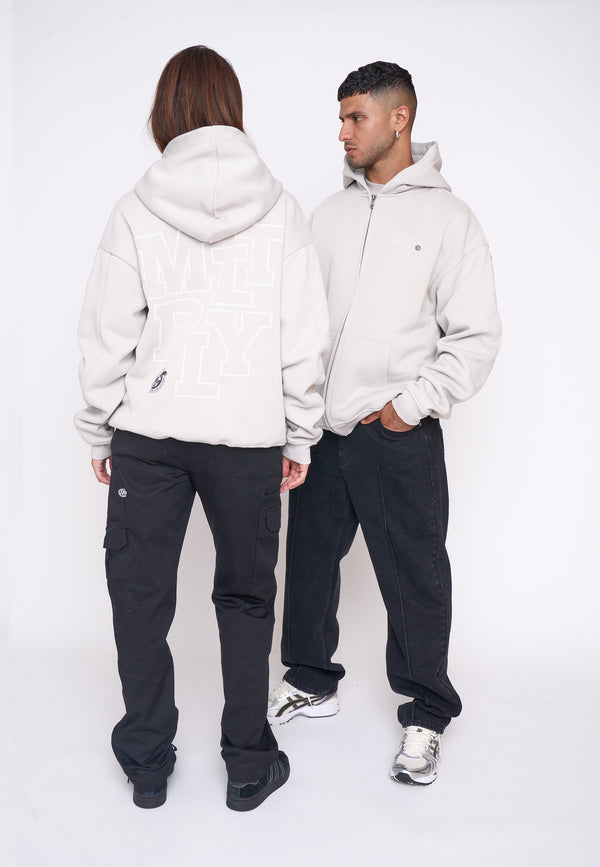 Multiply Spparel Oversize Zip Hoodie LIBRARY Dove