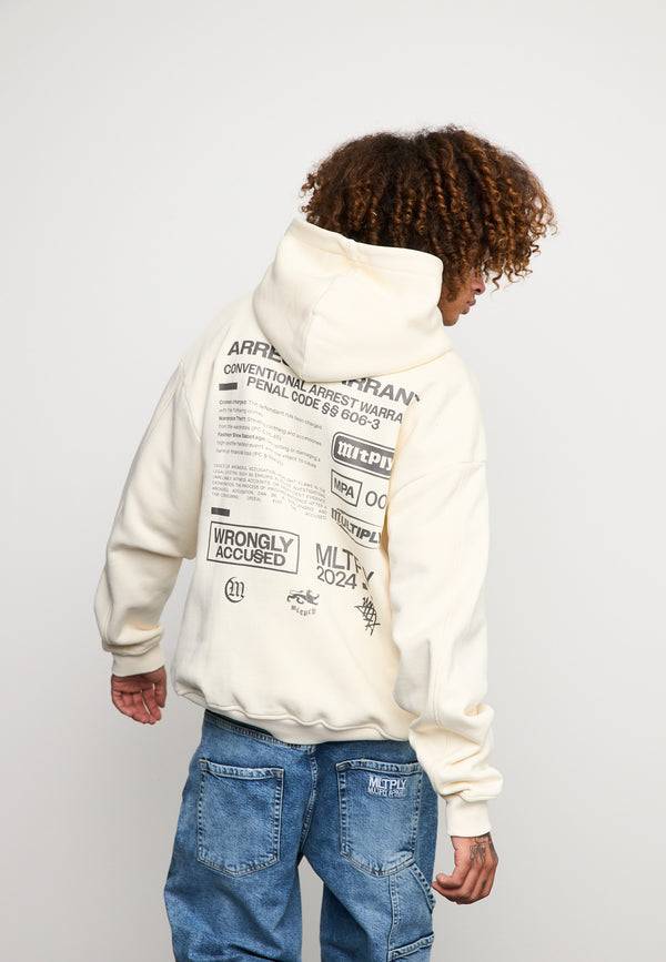 Multiply Spparel Oversize Zip Hoodie WARRANT Egret