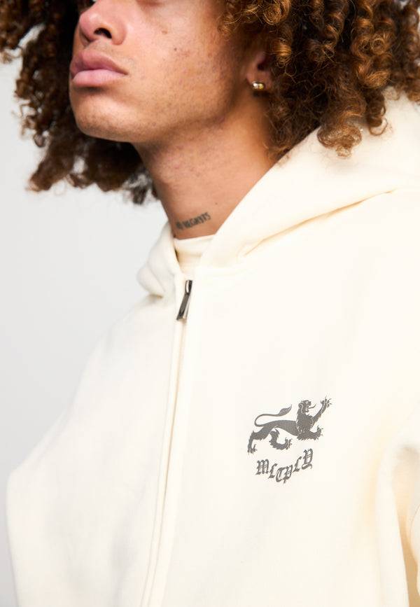 Multiply Spparel Oversize Zip Hoodie WARRANT Egret