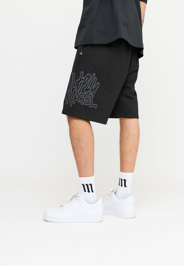 Multiply Spparel Shorts ANXIETY Black Soda Washed