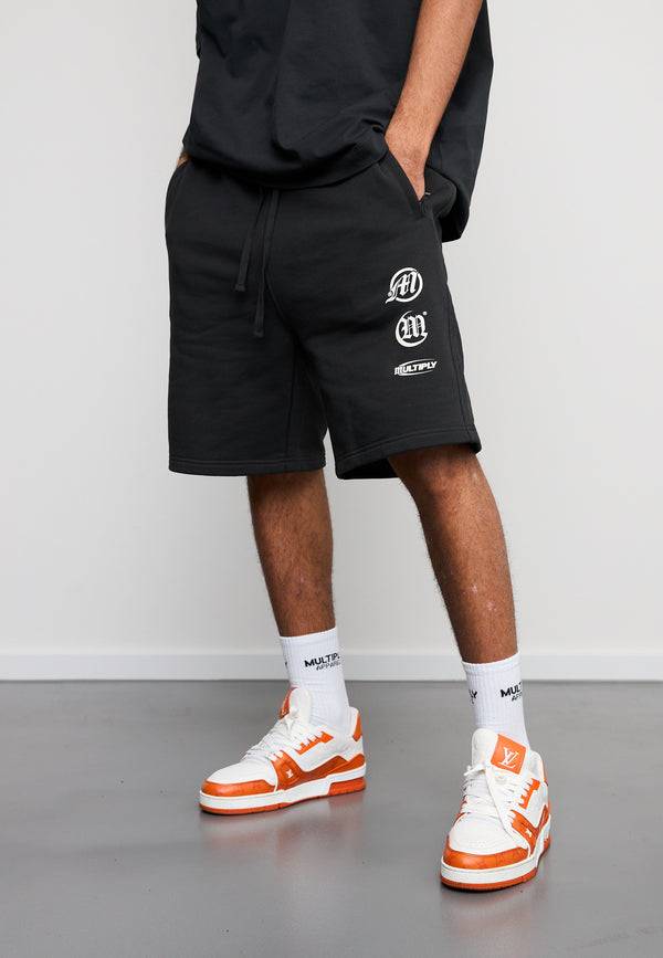 Multiply Spparel Shorts CONVICT Black Soda Washed