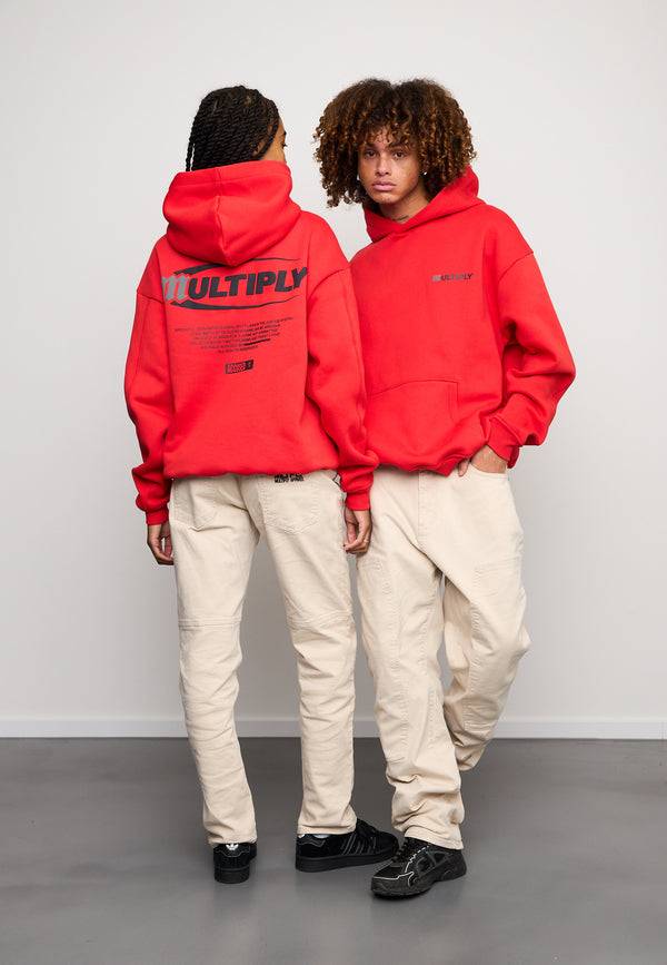 Multiply Spparel Oversize Hoodie ACCUSED Flame Scarlet
