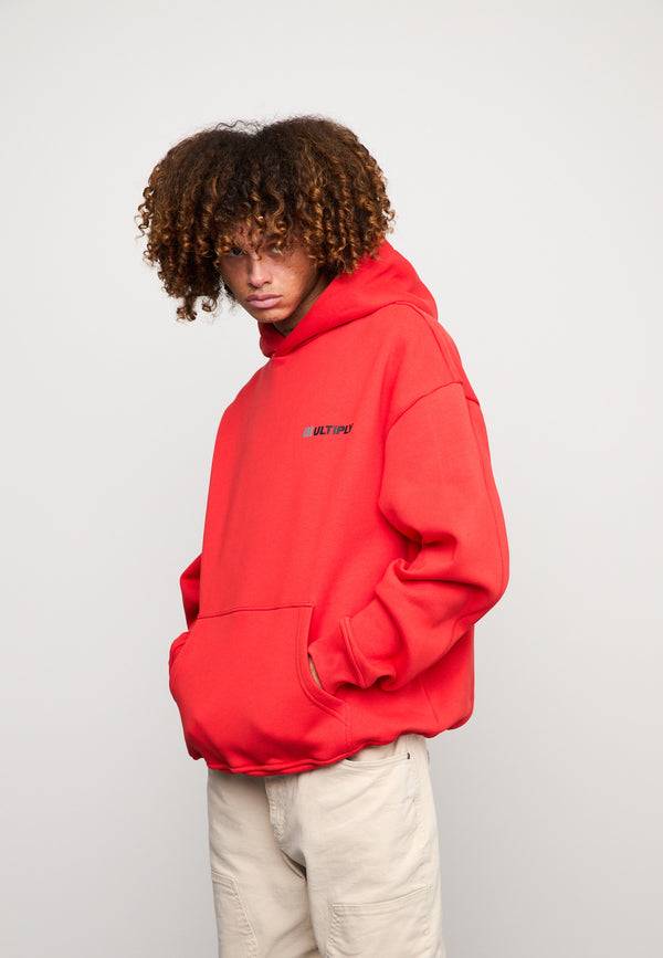 Multiply Spparel Oversize Hoodie ACCUSED Flame Scarlet
