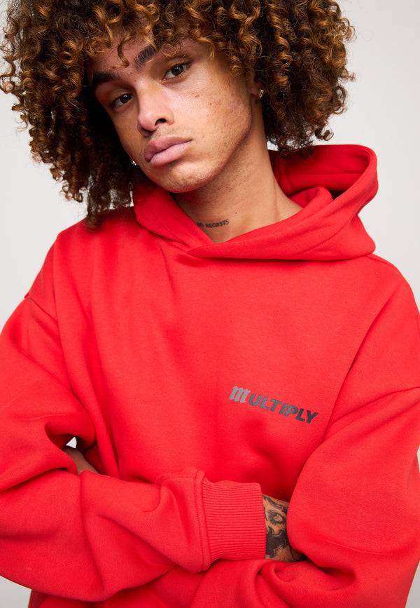 Multiply Spparel Oversize Hoodie ACCUSED Flame Scarlet