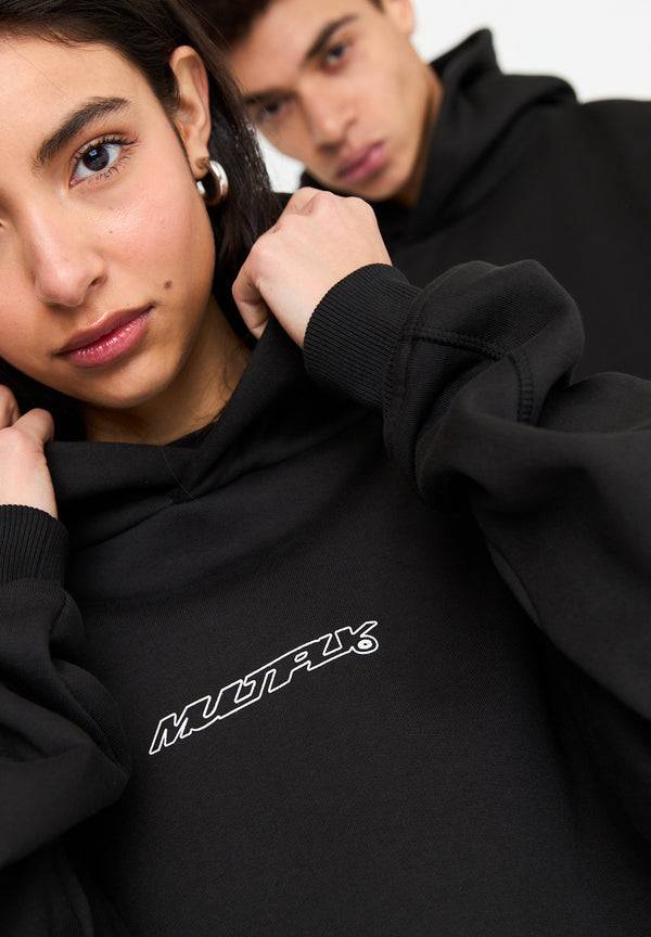 Multiply Spparel Oversize Hoodie DIVORCE Black Soda Washed