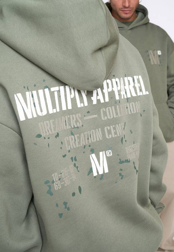 Multiply Spparel Oversize Hoodie DRILL Four Leaf Clover