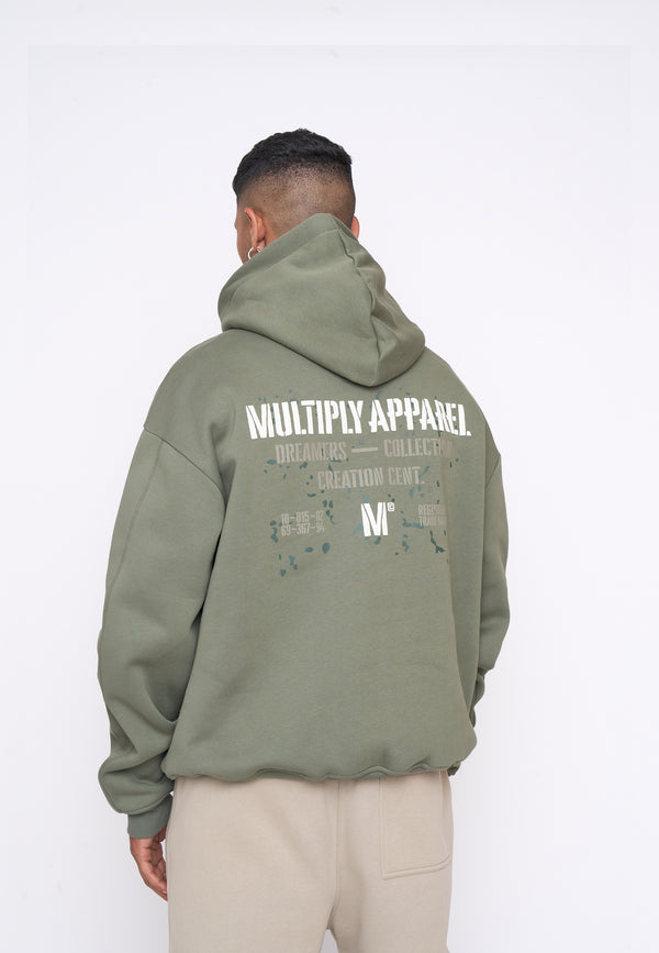 Multiply Spparel Oversize Hoodie DRILL Four Leaf Clover