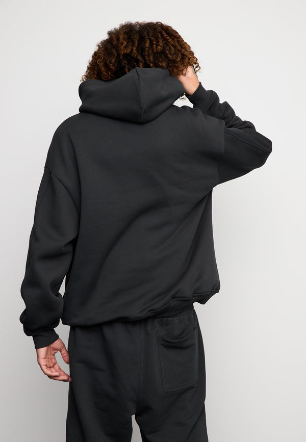 Multiply Spparel Oversize Hoodie INJUSTICE Black Soda Washed