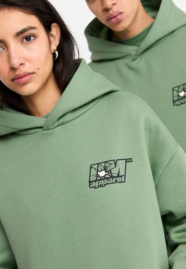 Multiply Spparel Oversize Hoodie INSECURITY Hedge Green