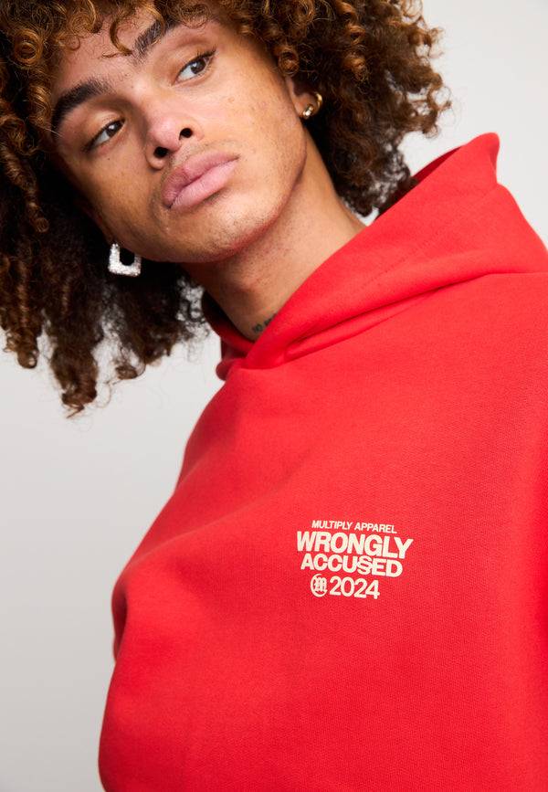 Multiply Spparel Oversize Hoodie JUDGMENT Flame Scarlet