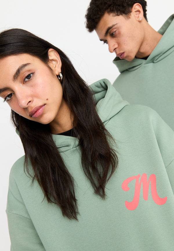 Multiply Spparel Oversize Hoodie M FLORAL Liiy Pad Soda Washed