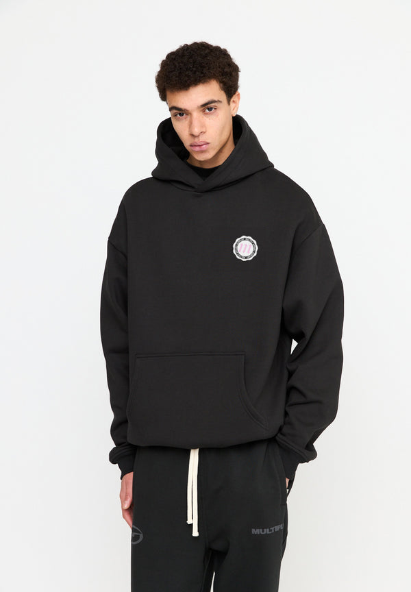 Multiply Spparel Oversize Hoodie SEPARATION Black Soda Washed