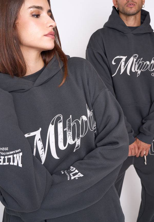 Multiply Spparel Oversize Hoodie STORIES Black Soda