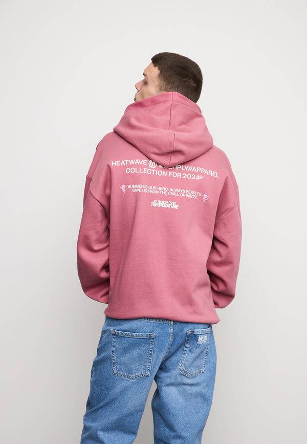 Multiply Spparel Oversize Hoodie SUMMER HEAT Rose Wine