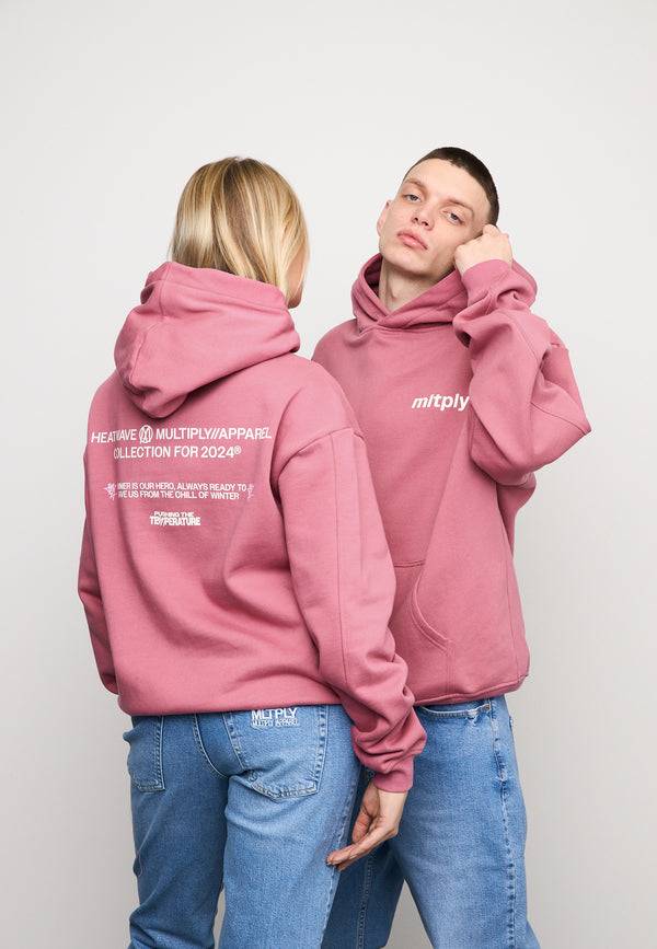 Multiply Spparel Oversize Hoodie SUMMER HEAT Rose Wine