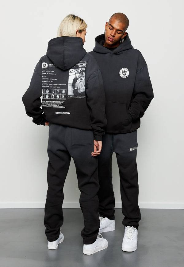 Multiply Spparel Oversize Hoodie SUSPICIOUS Black Soda Washed