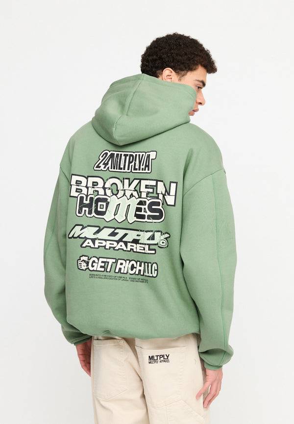 Multiply Spparel Oversize Hoodie TRAUMA Hedge Green