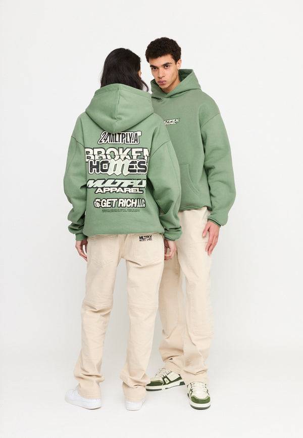 Multiply Spparel Oversize Hoodie TRAUMA Hedge Green