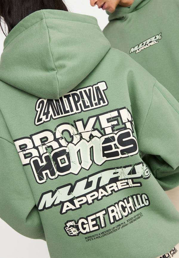 Multiply Spparel Oversize Hoodie TRAUMA Hedge Green