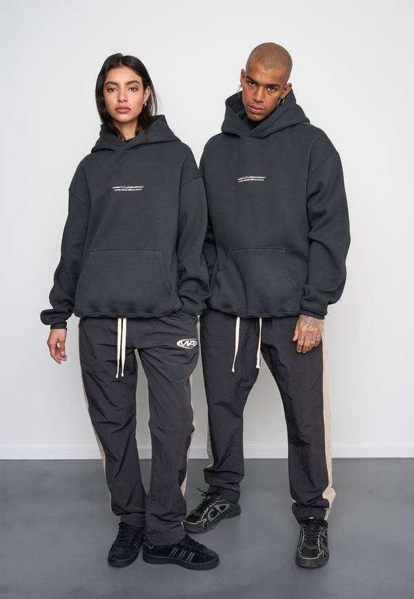 Multiply Spparel Oversize Hoodie V Visions Black Soda Washed