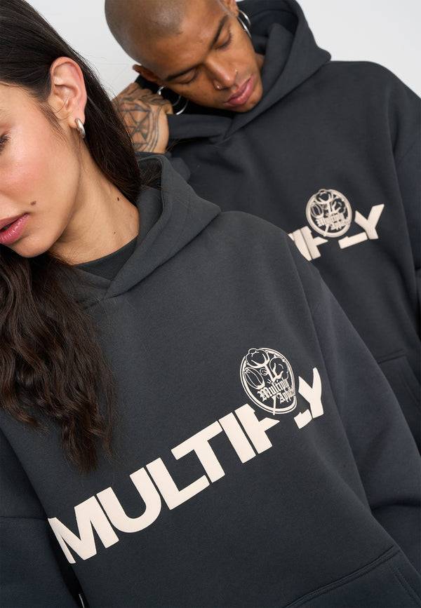 Multiply Spparel Oversize Hoodie VINTAGE Black Soda Washed