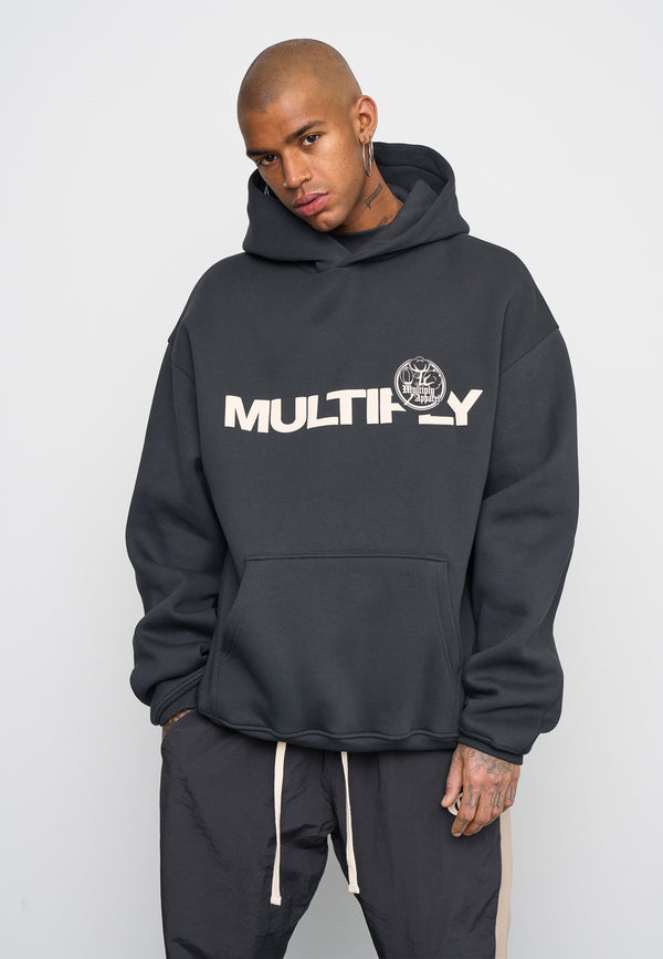 Multiply Spparel Oversize Hoodie VINTAGE Black Soda Washed