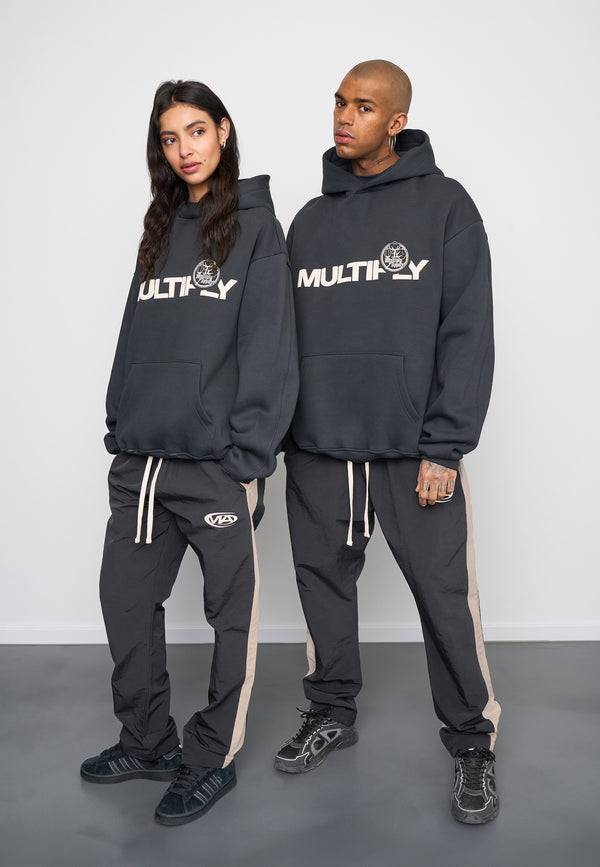 Multiply Spparel Oversize Hoodie VINTAGE Black Soda Washed