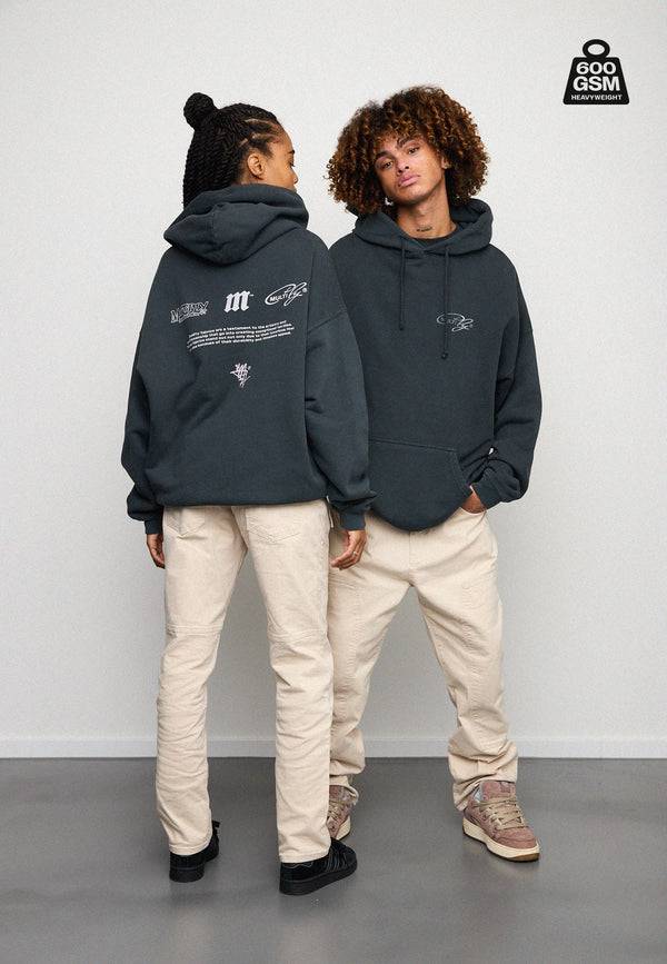 Multiply Spparel Oversize Hoodie WEIGHTY Black Soda