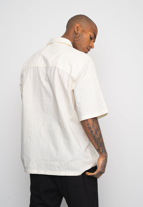 Multiply Spparel Oversize Shirt BARS White Asparagus