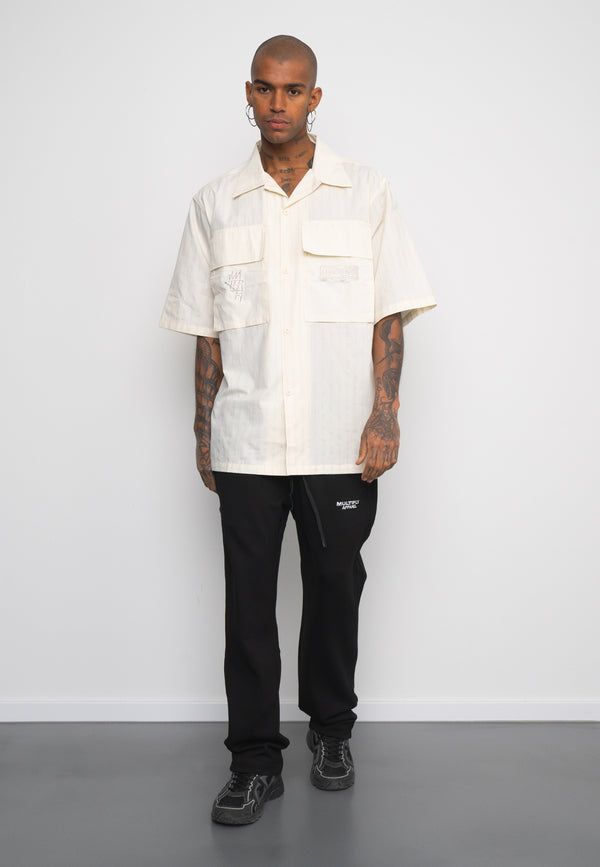 Multiply Spparel Oversize Shirt BARS White Asparagus