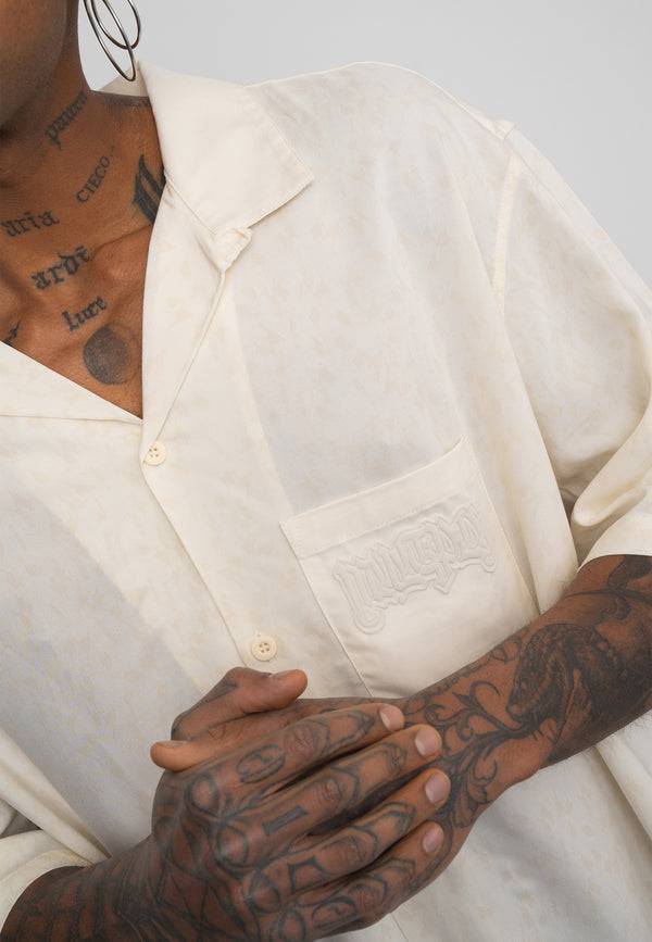 Multiply Spparel Oversize Shirt INMATES White Asparagus