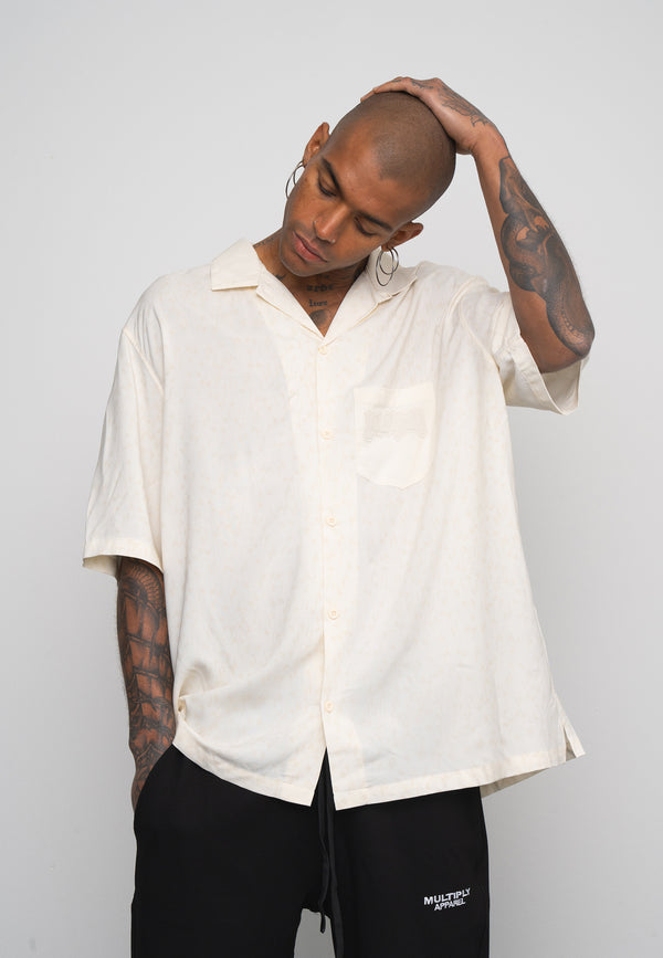 Multiply Spparel Oversize Shirt INMATES White Asparagus