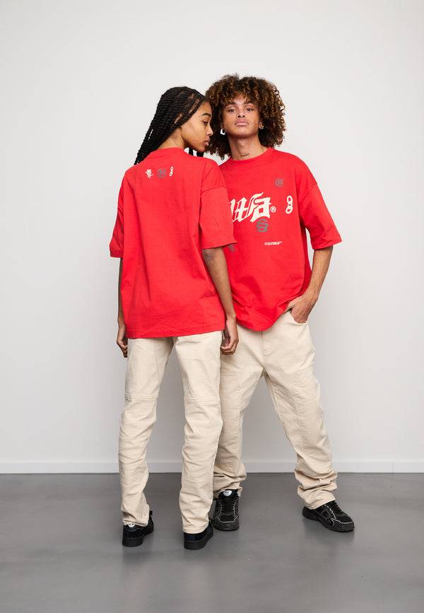 Multiply Spparel Oversize T-Shirt BAIL Flame Scarlet