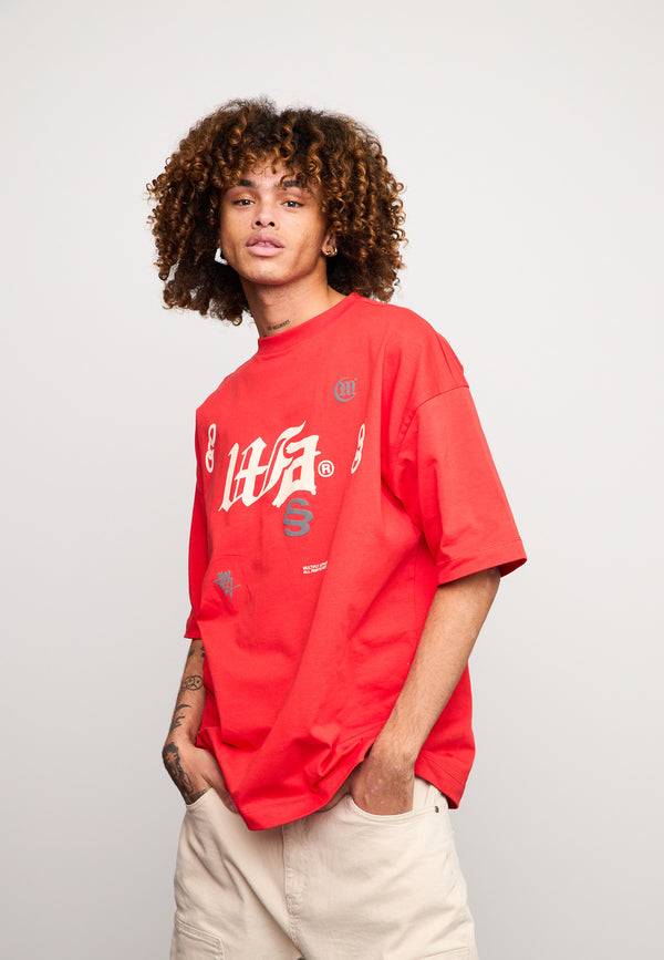 Multiply Spparel Oversize T-Shirt BAIL Flame Scarlet