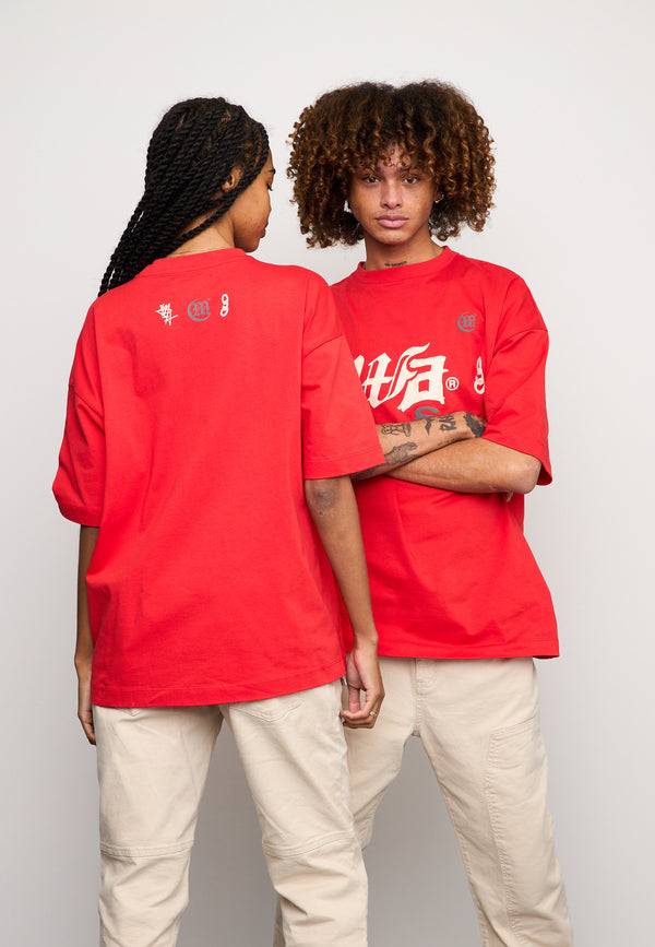 Multiply Spparel Oversize T-Shirt BAIL Flame Scarlet