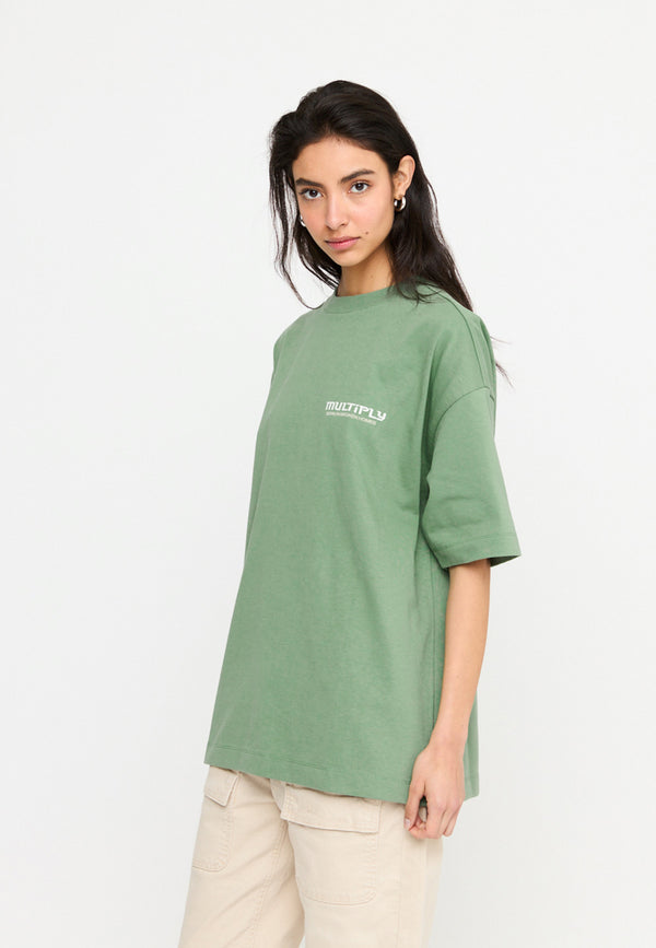 Multiply Spparel Oversize T-Shirt BROKEN IDENTITY Hedge Green