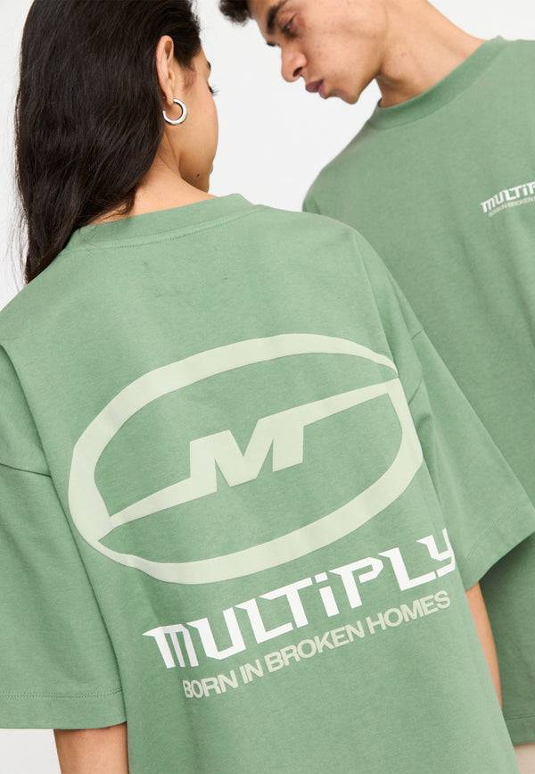Multiply Spparel Oversize T-Shirt BROKEN IDENTITY Hedge Green
