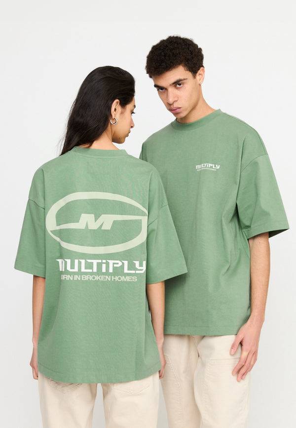 Multiply Spparel Oversize T-Shirt BROKEN IDENTITY Hedge Green