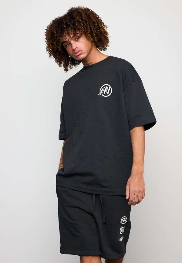 Multiply Spparel Oversize T-Shirt CALUMNY Black Soda Washed