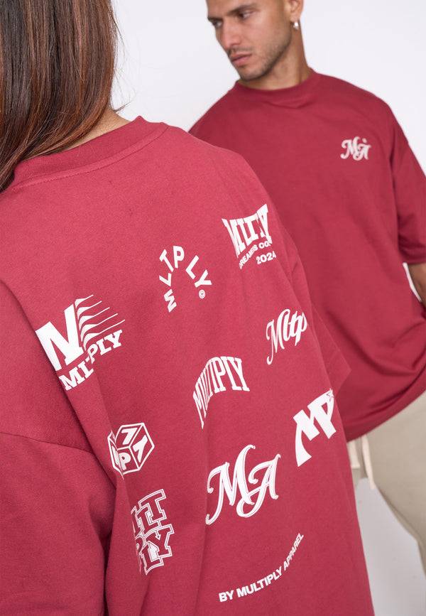 Multiply Spparel Oversize T-Shirt COMPETITION Ruby Wine