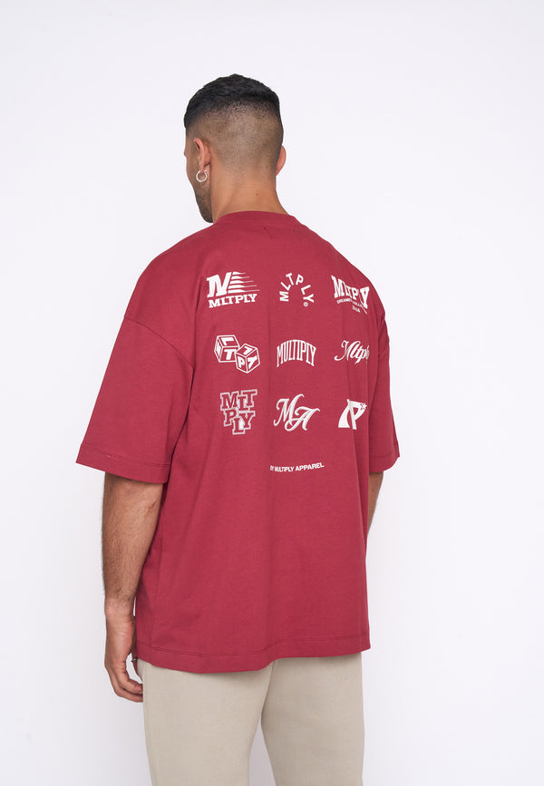 Multiply Spparel Oversize T-Shirt COMPETITION Ruby Wine