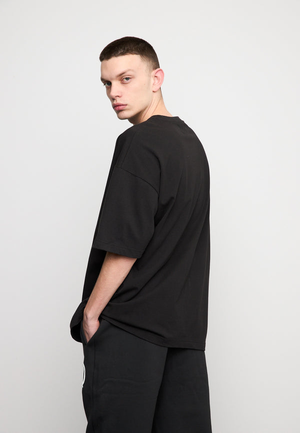 Multiply Spparel Oversize T-Shirt HEAT INDEX Black Soda Washed