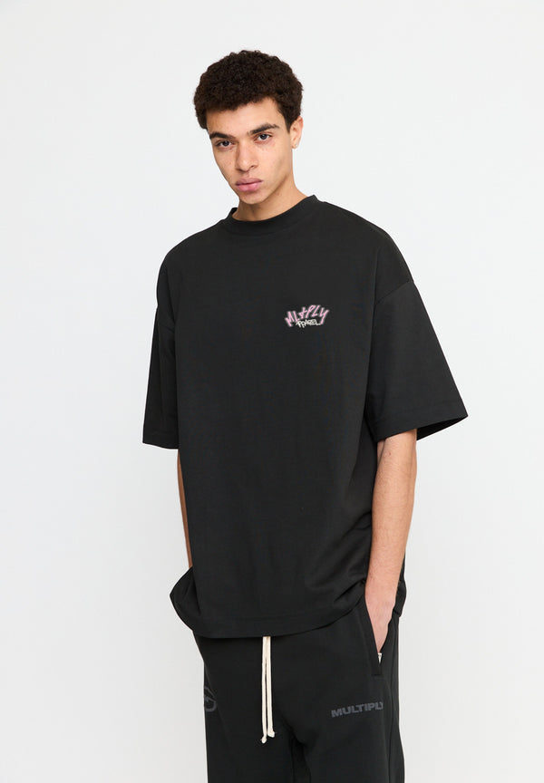 Multiply Spparel Oversize T-Shirt ISOLATION Black Soda Washed