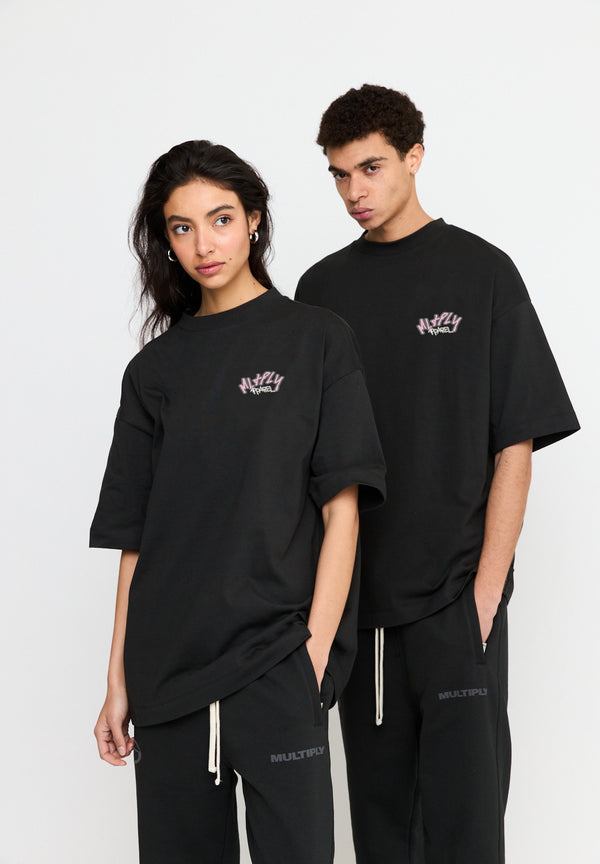 Multiply Spparel Oversize T-Shirt ISOLATION Black Soda Washed
