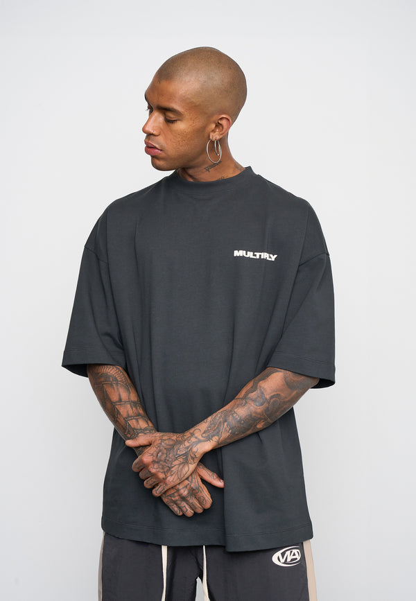 Multiply Spparel Oversize T-Shirt MULTIPLY Black Soda Washed