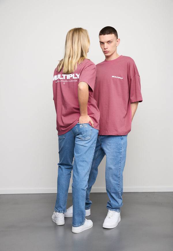 Multiply Spparel Oversize T-Shirt MULTIPLY Rose Wine