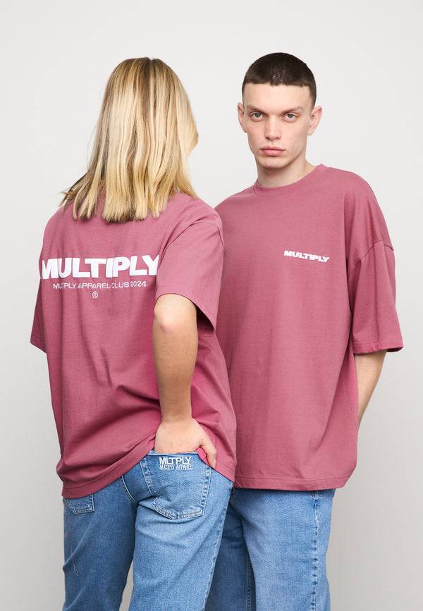 Multiply Spparel Oversize T-Shirt MULTIPLY Rose Wine